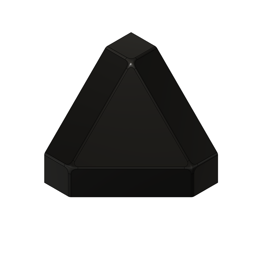 60-280-1 MODULAR SOLUTIONS PART<br>END CAP FOR 3-WAY BODY CONNECTION, ANGULAR, BLACK, USED WITH 40-010-1